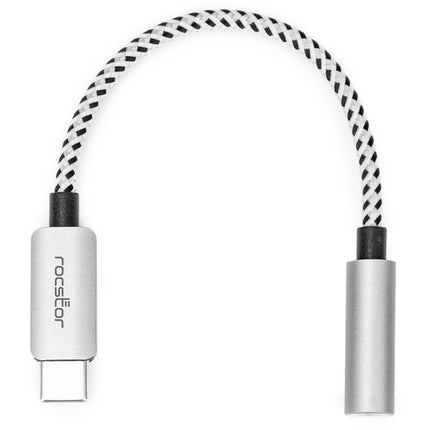 Rocstor Adaptador USB-C a Audio 3.5mm Hi-Res DAC 24-Bit 93dB