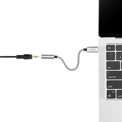Rocstor Adaptador USB-C a Audio 3.5mm Hi-Res DAC 24-Bit 93dB