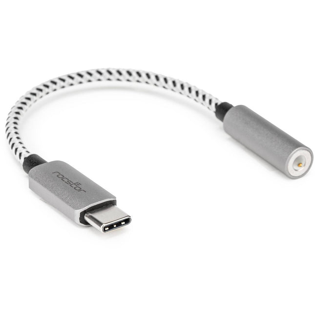 Rocstor Adaptador USB-C a Audio 3.5mm Hi-Res DAC 24-Bit 93dB