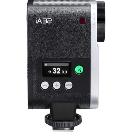 Godox iA32 Mini Flash para cámara potencia 49.2 reciclaje 2.5s batería AA