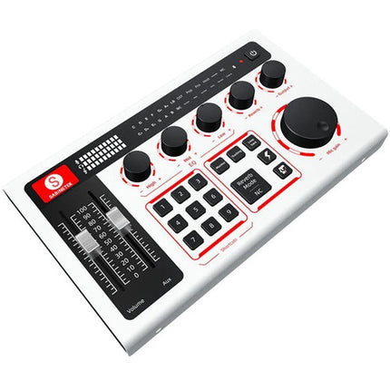 Sabinetek SabineCast mezclador de audio Bluetooth con ecualizador de 3 bandas y micrófono condensador portátil