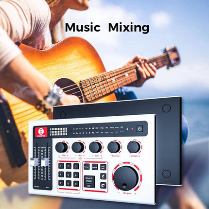 Sabinetek SabineCast mezclador de audio Bluetooth con ecualizador de 3 bandas y micrófono condensador portátil