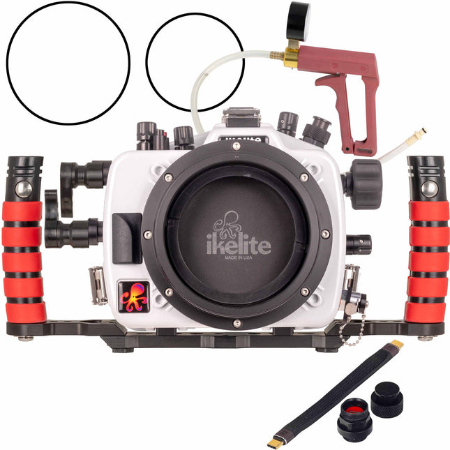 Ikelite Deluxe 200DL Carcasa Subacuática para Canon EOS R6 Profundidad 200 pies Doble Asa