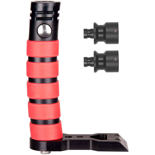 Ikelite Kit de Mango Derecho de Liberación Rápida para Fundas DL con Dos Extensiones y Agarre de Goma