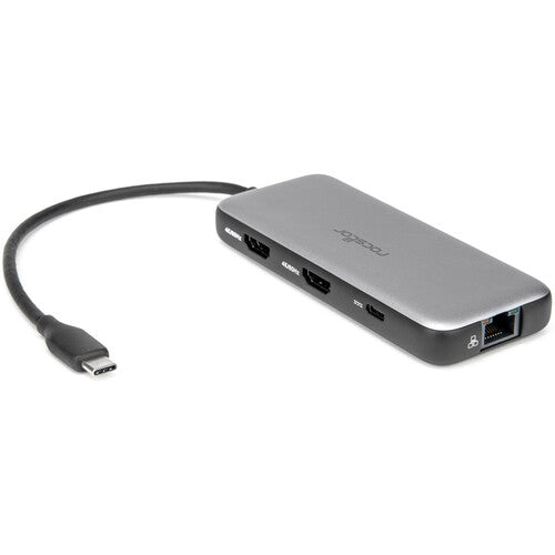 Rocstor 8-en-1 USB-C 3.2 Gen 2 Hub con HDMI dual 4K y Ethernet Gigabit
