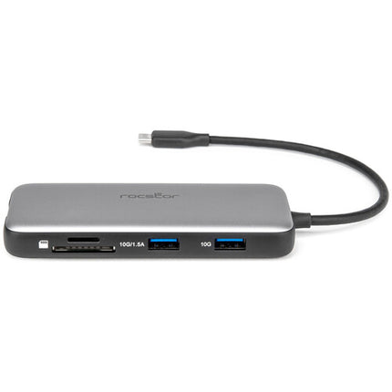 Rocstor 8-en-1 USB-C 3.2 Gen 2 Hub con HDMI dual 4K y Ethernet Gigabit