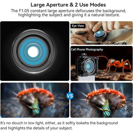 Apexel Lente Macro 10-20x con Zoom 2x y Enfoque Cercano para Smartphone