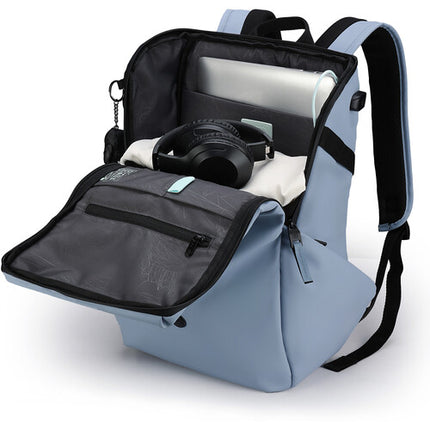 Swissdigital LAMONE L Mochila con LED Azul 18L y Protección RFID