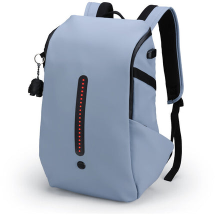 Swissdigital LAMONE L Mochila con LED Azul 18L y Protección RFID