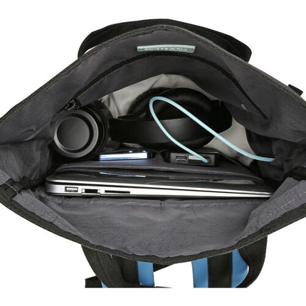 Swissdigital LAMONE M Mochila 10L Azul Oscuro Bolsillo Laptop 14" Resistente Agua