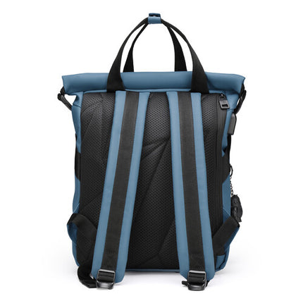 Swissdigital LAMONE M Mochila 10L Azul Oscuro Bolsillo Laptop 14" Resistente Agua