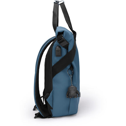Swissdigital LAMONE M Mochila 10L Azul Oscuro Bolsillo Laptop 14" Resistente Agua