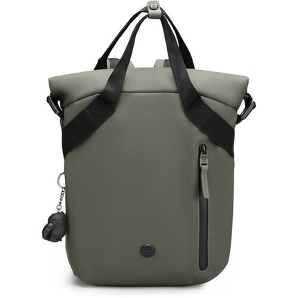 Swissdigital LAMONE Mochila Rolltop Verde 13L Puerto USB Impermeable