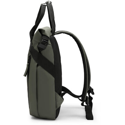 Swissdigital LAMONE Mochila Rolltop Verde 13L Puerto USB Impermeable