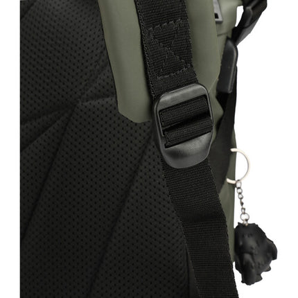 Swissdigital LAMONE Mochila Rolltop Verde 13L Puerto USB Impermeable