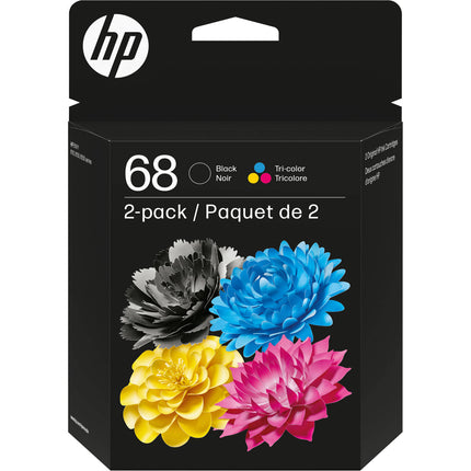 HP 68 Cartucho de Tinta Original Negro y Tricolor 2 Pack 160 y 120 Páginas