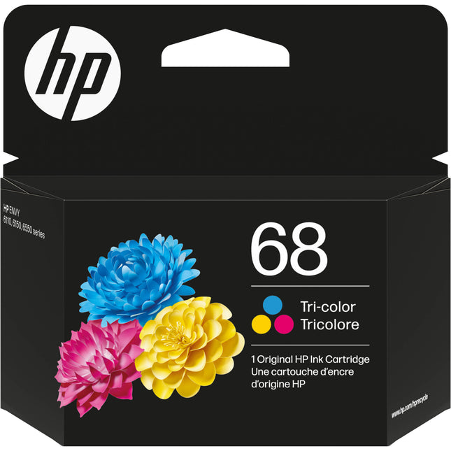 HP 68 Cartucho de Tinta Tricolor Original para Impresoras HP ENVY 120 Páginas