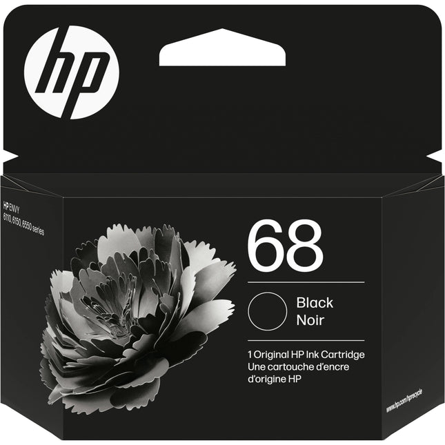 Cartucho de tinta original HP 68 negro para impresoras HP Envy rendimiento 160 páginas