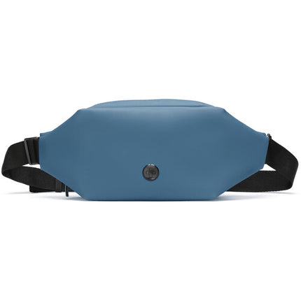 Swissdigital LAMONE Bolsa Sling Azul Oscuro 2L Tela Resistente al Agua Protección RFID
