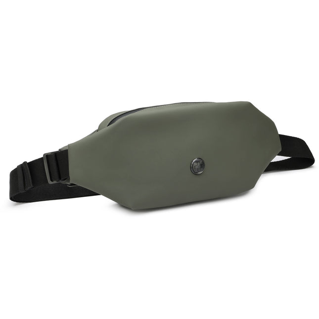 Swissdigital LAMONE Bolso Bandolera Verde Oscuro 2L Resistente al Agua con Protección RFID