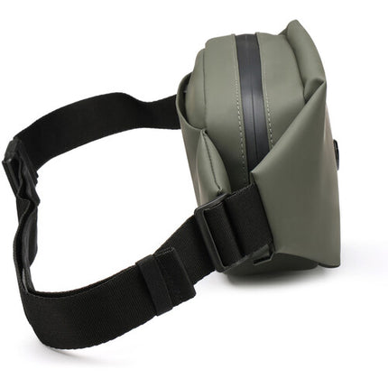 Swissdigital LAMONE Bolso Bandolera Verde Oscuro 2L Resistente al Agua con Protección RFID