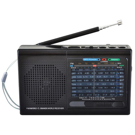 Radio Supersonic 9 Bandas Bluetooth Batería 600mAh Negro
