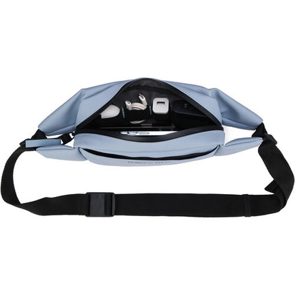 Swissdigital LAMONE Bolso Bandolera Azul Claro 2L con Protección RFID y Tela Resistente al Agua