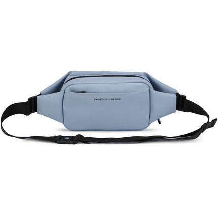 Swissdigital LAMONE Bolso Bandolera Azul Claro 2L con Protección RFID y Tela Resistente al Agua