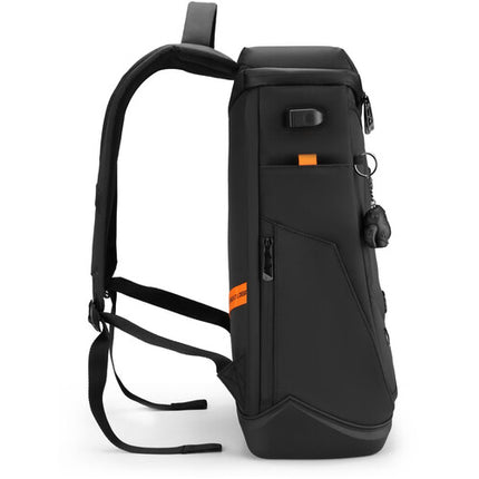 Swissdigital SEON L mochila negra con puerto USB compartimentos para laptop 16" y tablet 12.9"