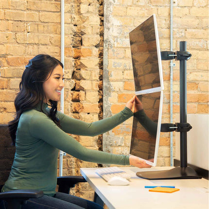 Ergotron DS100 Soporte Vertical Doble para Monitores Negro 28 pulgadas