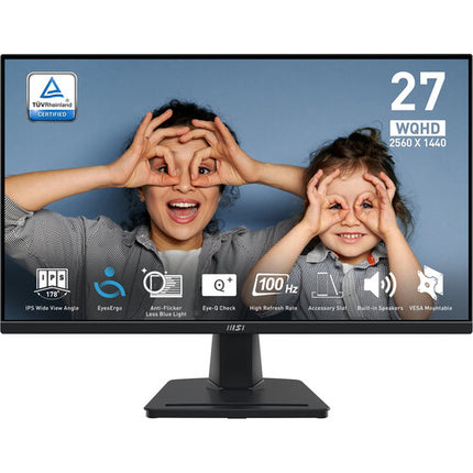 MSI PRO MP275Q Monitor 27" QHD 1440p 100 Hz HDR Adaptive-Sync