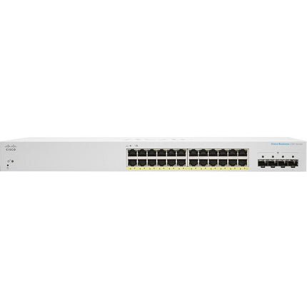 Cisco CBS220-24FP-4X Switch de Red Gestionado 24 Puertos PoE+ 4 SFP+ 382W Rack-Mount