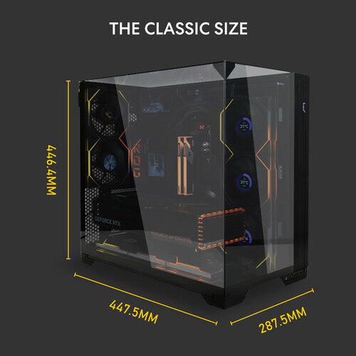 Lian Li O11 Vision Compact Caja Mid-Tower Soporta GPUs 16" USB-C Negra