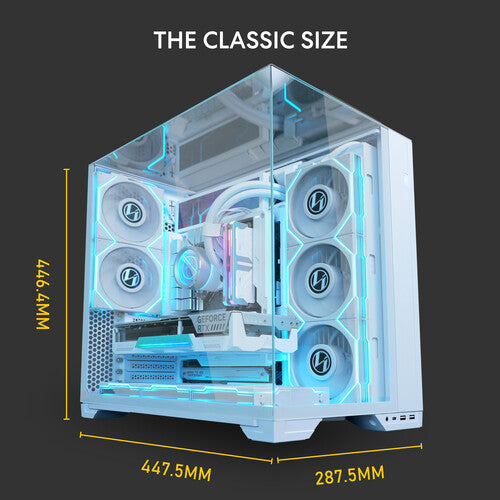 Lian Li O11 Vision Compact Caja Mid-Tower Blanca E-ATX USB-C 3.2 Gen 1