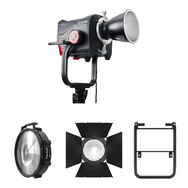 Aputure STORM 1200x Kit de Cine Luz LED Bi-Color Fresnel 15-45° Support