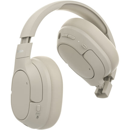 Belkin SoundForm Isolate Auriculares inalámbricos cancelación activa 60 horas carga USB-C Sand