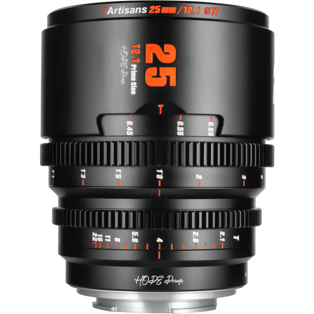 7Artisans Hope 25mm T2.1 S35 Lente de Cine para FUJIFILM X con Iris 11 hojas y diámetro frontal 83mm