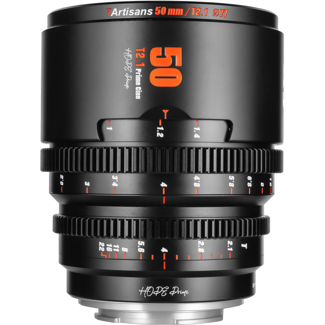 7Artisans Hope 50mm T2.1 Objetivo Cine S35 Diafragma T2.1 a T22 Micro Four Thirds Negro