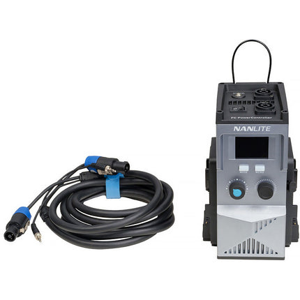 Nanlite FC Power Controller para LEDs con dos placas V-Mount y pantalla 2 pulgadas