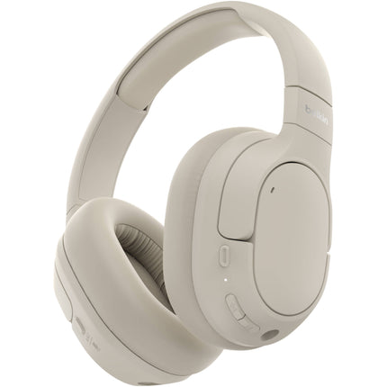 Belkin SoundForm Isolate Auriculares inalámbricos cancelación activa 60 horas carga USB-C Sand