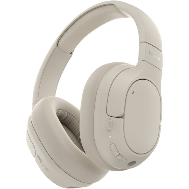 Belkin SoundForm Isolate Auriculares inalámbricos cancelación activa 60 horas carga USB-C Sand