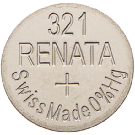Batería Renata 321 Plata Óxido 1.5V para Electrónica Pequeña
