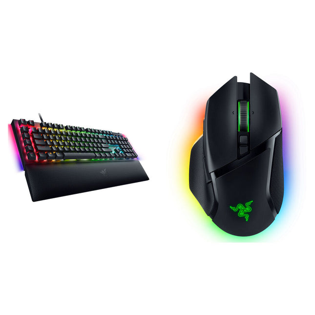 Razer Basilisk V3 Pro Ratón Inalámbrico 30000 dpi con Kit Teclado Mecánico BlackWidow V4 RGB