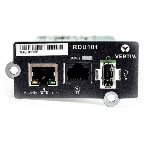 VERTIV Liebert IntelliSlot RDU101 Tarjeta de Comunicaciones Ethernet RJ45 USB-A