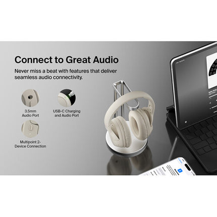 Belkin SoundForm Surround Auriculares inalámbricos supraaurales 60h batería Bluetooth 5.4 Sand