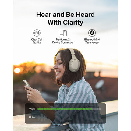 Belkin SoundForm Surround Auriculares inalámbricos supraaurales 60h batería Bluetooth 5.4 Sand