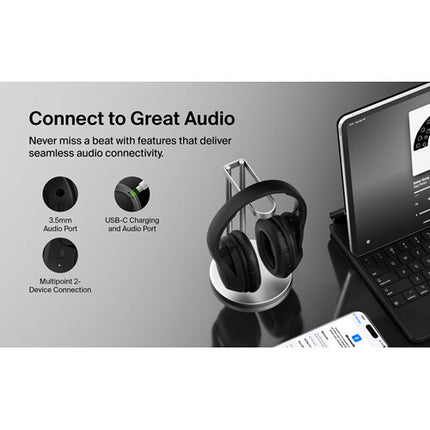 Belkin SoundForm Surround Auriculares Inalámbricos Over-Ear Negros 60 Horas Batería Bluetooth 5.4