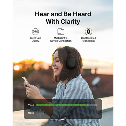 Belkin SoundForm Surround Auriculares Inalámbricos Over-Ear Negros 60 Horas Batería Bluetooth 5.4