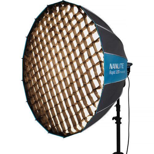 Nanlite Rapid 120 Parabólica Softbox 47" Interior Plateado y Rejilla Egg Crate