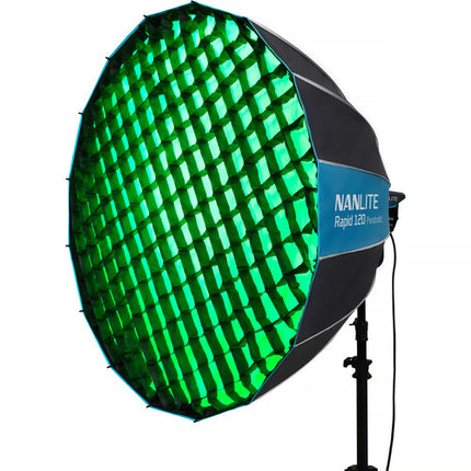 Nanlite Rapid 120 Parabólica Softbox 47" Interior Plateado y Rejilla Egg Crate